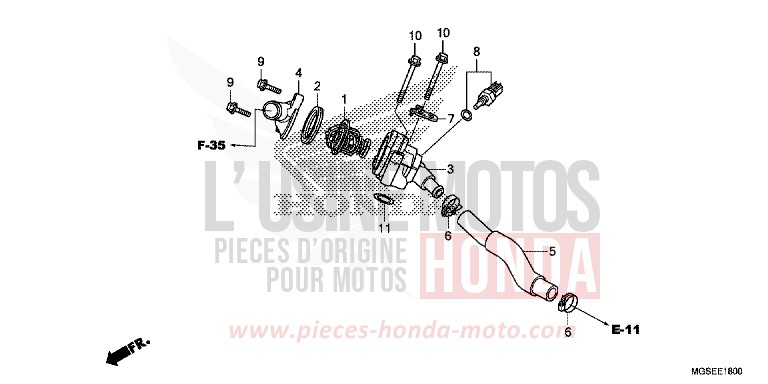 THERMOSTAT de NC700S DCT SEAL SILVER METALLIC (NHA14) 2013
